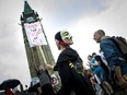Protestors gathered on Parliament Hill protesting the government's proposed "Anti-Terrorism" legislation, Bill C-51 Saturday May 30, 2015. Obtaining a peace bond is made easier by C-51, and this has many Muslims worried, writes Ahmed Sahi. ( Ashley Fraser / Ottawa Citizen