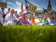 Sikhs gathered on Parliament Hill saturday to commemorate the 1984 attack on the Golden Temple in Amritsar.