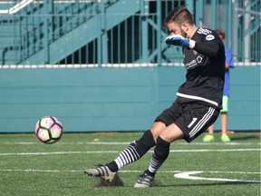 Fury FC goalkeeper Callum Irving clears the ball from the area near his net during a United Soccer League game against the host Rochester Rhinos on June 17.  Caitie Ihrig/Rochester Rhinos