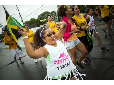 The Carivibe Street Parade had people dancing to Caribbean music down St. Joseph Blvd in Orleans June 17, 2017. Carivibe Festival Ottawa is an annual celebration of Caribbean culture that turns Petrie Island into a showcase for tropical culture.   Ashley Fraser/Postmedia
Ashley Fraser, Postmedia