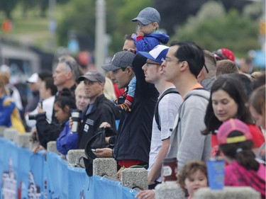 Triathletes take part in the Ottawa International Triathlon in Ottawa on Saturday, June 17, 2017.