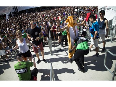 Heavy security checks were taking part before festival goers were able to enter the grounds.