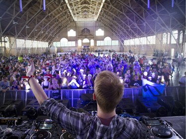 Ottawa DJ Sheridan Grout was one of the early performers on Saturday afternoon inside the Aberdeen Pavilion.