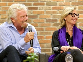 Sir Richard Branson (Virgin Group founder), Vicki Saunders (SheEO founder) take part in a panel discussion at Shopify in Ottawa on Thursday, June 15, 2017. The panel convened to discuss why entrepreneurship in Canada is outdated and male dominated, and what can be done to change that.