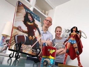 Husband and wife duo David and Meredith Finch who completed the art and stories for Wonder Woman issues 36-52 of DC Comics&#039; &ampquot;The New 52&ampquot; pose for a photo in LaSalle Ont. on Saturday, June 10, 2017. Canadian comic book author Meredith Finch says she hopes the box office success of &ampquot;Wonder Woman&ampquot; will help open her traditionally male-dominated industry to more female writers like her.THE CANADIAN PRESS/ Jason Kryk