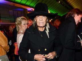 FILE - In this Oct. 18, 2012 file photo, Anita Pallenberg poses at London Film Festival American Express Gala The Rolling Stones - Crossfire Hurricane After Party in London. Pallenberg, a model and actress who had children with Keith Richards and served as a muse for The Rolling Stones, died Tuesday, June 13, 2017 at St Richard&#039;s Hospital in the city of Chichester, located in southeast England.. She was 75. (Photo by Jon Furniss/Invision, File)