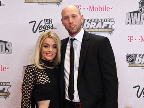 Craig Anderson, right, of the Ottawa Senators and wife Nicholle Anderson attend the 2017 NHL Awards at T-Mobile Arena on June 21, 2017 in Las Vegas, Nevada.