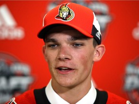 Shane Bowers, the Senators' first-round pick in this year's draft. Jonathan Daniel/Getty Images