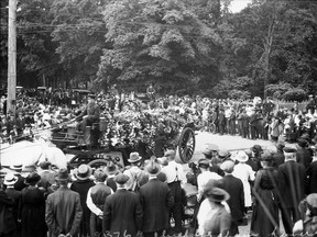 The funeral procession on May 31, 1921 for Ottawa fire chief John William Graham.