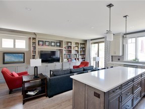 Amsted created an open concept living space that tied all spaces together on the main floor. Adjacent to the enormous kitchen is a large recreation room that encourages family time.