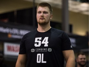 Redblacks first-round pick Evan Johnson.