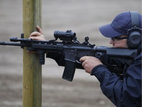 Carbines are short, military-style assault rifles.