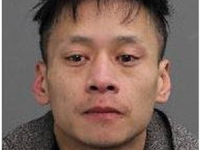 A warrant has been issued for Trieu Dinh, 31, in connection with a number of robberies.