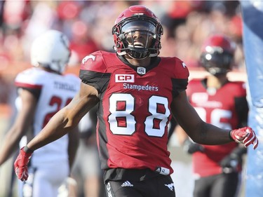 Jamar Jorden

Calgary Stampeders' Jamar Jorden celebrates his touchdown catch during first quarter CFL action against the Ottawa Redblacks, in Calgary, Thursday, June 29, 2017. THE CANADIAN PRESS/Mike Ridewood ORG XMIT: MR105
Mike Ridewood,
