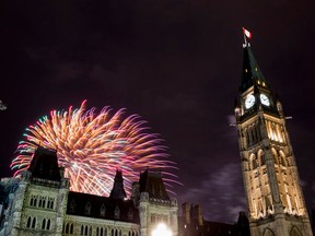 Fireworks on Canada Day.