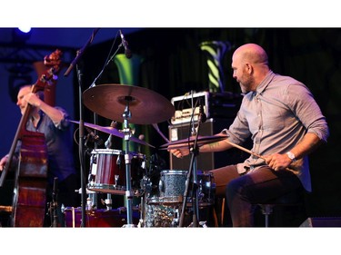 Drummer Dave King and The Bad Plus perform at the Ottawa Jazz Festival on June 28, 2017.