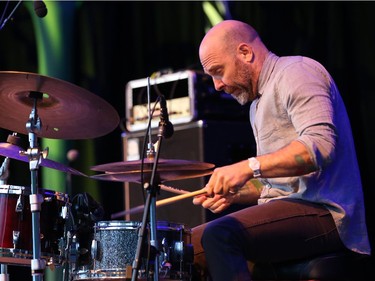 Drummer Dave King and The Bad Plus perform at the Ottawa Jazz Festival on June 28, 2017.