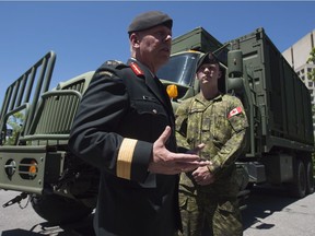 Chief of Defence Staff Jonathan Vance speaks with the media following the announcement of the Canadian Defence Review in Ottawa, Wednesday, June 7, 2017.