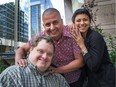 A new play called King Arthur's Night written by Niall Patrick McNeil (L) and Marcus Youssef (C). Seen here with actor Amber Funk Barton (R), McNeil is an actor whose life experience includes Down syndrome. The play draws from his personal experiences blended with pop-culture and fiction.