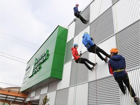 ttawa store expansion preview Climbing experts from Mountain Equipment Co-op rappel down the expanded Ottawa store in December 2012. MEC is just one company, writes Daniel Bland, that could expand its manufacturing operation to the north and held indigenous communities.
