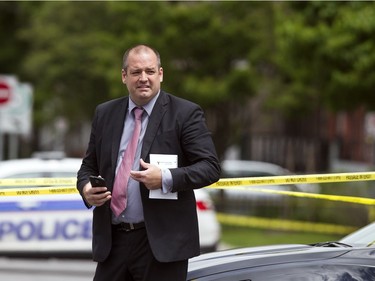 Ottawa Police and the SIU are investigating two shooting deaths in downtown Ottawa Saturday June 3, 2017. Ottawa Police major crime detective Chris Benson on Dalhousie Saturday.