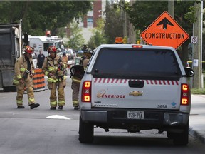 Ottawa Police and Ottawa Fire Services responding to a gas leak on Gilmour Street in Ottawa Ontario Thursday June 22, 2017. The leak was at a construction site.