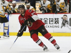 Jean-Gabriel Pageau, seen here in a playoff game last spring.