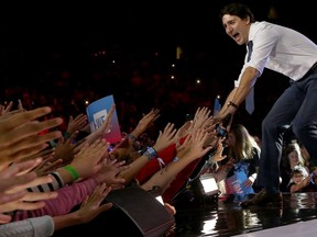 Prime Minister Justin Trudeau at last year's WE Day event at the Canadian Tire Centre.