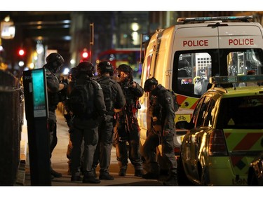 Counter-terrorism special forces are seen at London Bridge.