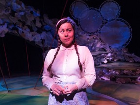 Tiffany Ayalik performs Yvette in the production Cafe Daughter at Backstage Theatre in Edmonton on November 24, 2015.