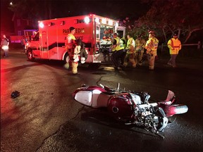 Ottawa paramedics treated a 52-year-old motorcyclist for traumatic multi-system injuries on Wednesday, May 31, 2017.