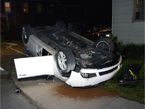 Single vehicle roll-over in Kingston, Ont.