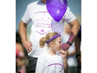 Six-year-old Sophia Bertrand was at the walk in support of her great grandpa who battled ALS.