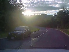 Mounties are seeking the driver of this vehicle clocked at 147 km/h in a 60 km/h section of the Gatineau Parkway Tuesday night.