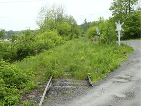 A portion of the rail bed that would be torn out for conversion to a multi-use nature trail.