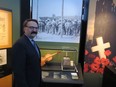 Lubomyr Luciuk at the internment exhibit, Canadian History Hall (Photo: Katharine Wowk)