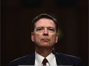 Former FBI Director James Comey arrives to testify during a US Senate Select Committee on Intelligence hearing on Capitol Hill in Washington,DC, June 8, 2017. /