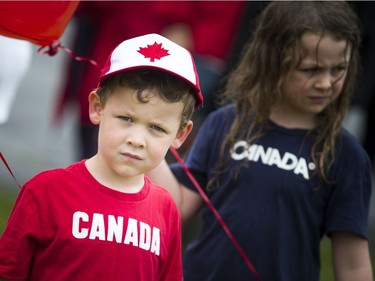 To celebrate Canada Day the Ahmadiyya Muslim Jama'at Ottawa organized a Canada Day Festival at Baitun Naseer Mosque in Cumberland Saturday July 1, 2017. Four-year-old Dominic Douglas and his sister six-year-old Alice were proudly wearing their Canada Day attire at the Cumberland event on Canada Day.