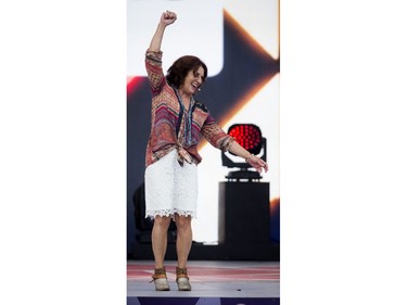 Margaret Trudeau spoke during WE Day Canada Sunday July 2, 2017 on Parliament Hill.