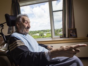 Georges Karam, in his room at the Garry J. Armstrong home.