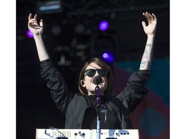 Tegan and Sara (not pictured) performed on the Claridge Homes Stage.