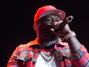 50 Cent performs on the City Stage at RBC Bluesfest on Saturday, July 8, 2017.