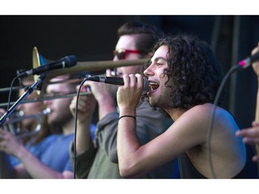 Busty and the Bass performed on the Black Sheep Stage at RBC Bluesfest on Saturday.  Ashley Fraser/Postmedia