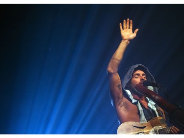 Xavier Rudd performed on the Bluesville Stage at RBC Bluesfest on Saturday.  Ashley Fraser/Postmedia