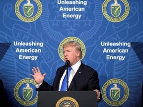 President Donald Trump speaks at the Department of Energy in Washington, Thursday, June 29, 2017. (AP Photo/Susan Walsh)