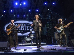 Jim Rodford, Steve Rodford, Colin Blunstone and Tom Toomey of The Zombies perform during the Festival d'ete de Quebec on July 6, 2017, in Quebec City.