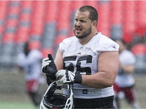 OL Alex Mateas during 2017 Ottawa Redblacks training camp at TD Place. May 29, 2017.