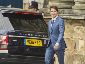Prime Minister Justin Trudeau leaves a meeting with Queen Elizabeth in Edinburgh Wednesday. Now, writes Green party leader Elizabeth May, he needs to focus on climate change for the G20 meeting.