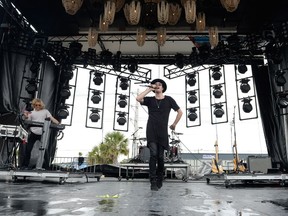Musicians Jimmy Vallance (L) and Tom Howie of the band Bob Moses perform at Fitz's Stage during 2017 Hangout Music Festival on May 21, 2017 in Gulf Shores, Alabama.