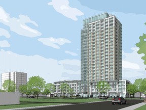 The latest plan by the owner of Kristy's Restaurant at 809 Richmond Rd. involves building a 24-storey residential and commercial building on the property. Council's planning committee will consider the proposal on July 11, 2017. Source: Development application